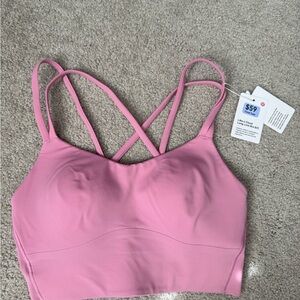 NWT Lululemon Like a Cloud Longline bra B/C in Pink Frosting sz 4